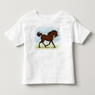 Camiseta Gráfico de Anatomia Educativa dos Equinos Marrons
