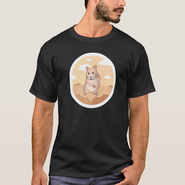 Camiseta Gráfico de Animais Pet de Hamsters de Paz (Frente)