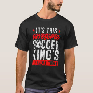 Camiseta Gráfico de Aniversário do Futebol Meninos Crianças