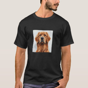 Camiseta Gráfico de Aquarela do Golden Retriever