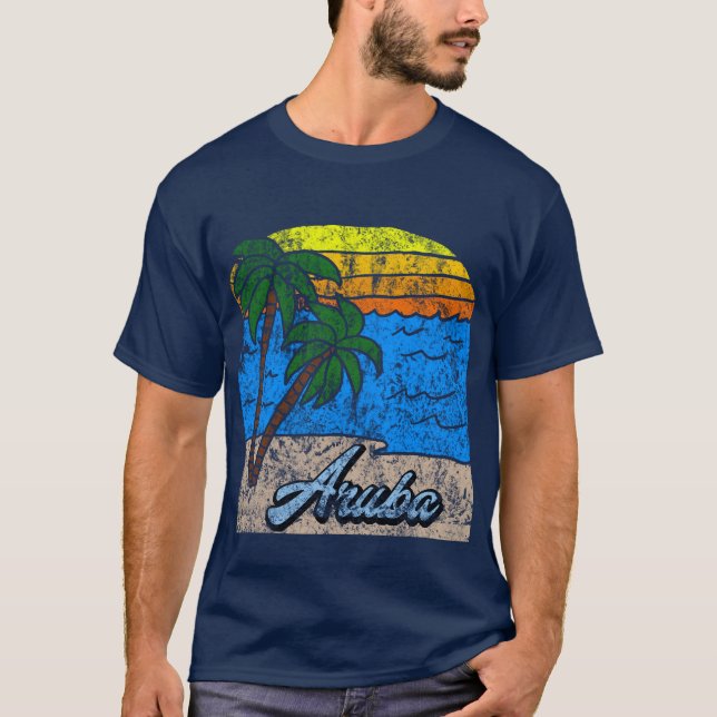 Camiseta Gráfico de Aruba do vintage (Frente)