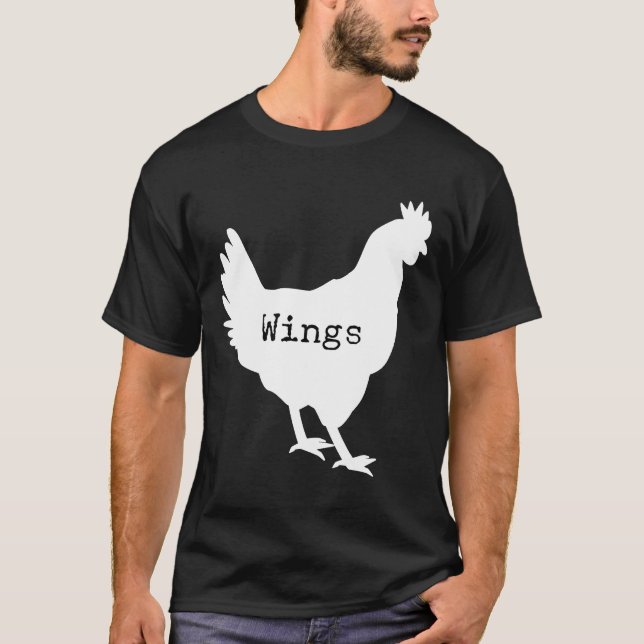 Camiseta Gráfico de Asa de Frango (Frente)