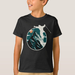 Camiseta Gráfico de Aventura de Esqui de Montanha
