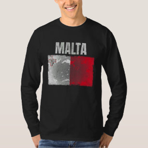 Camiseta Gráfico De Bandeira De Malta Distante Para Homens 