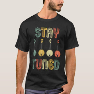 Camiseta Gráfico de Banjo Retroativo Permanente Ajustado