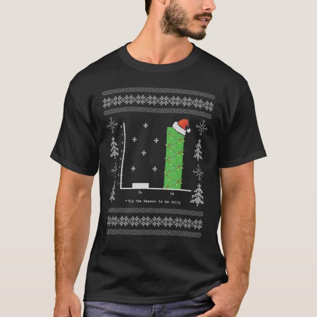 Camiseta Gráfico de Bar de Matemática da Carol Natal Feio 1 (Frente)