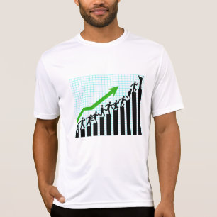 Camiseta Gráfico de Barra de Progresso de Sucesso de Cresci