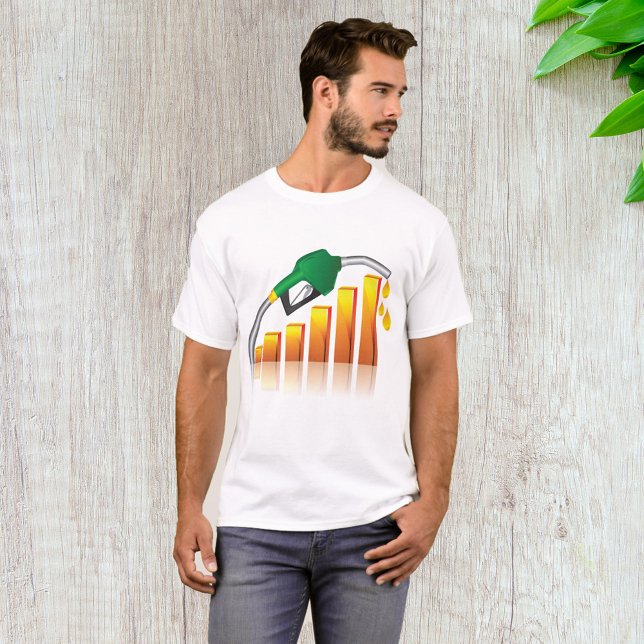 Camiseta Gráfico de Barras da Inflação Devido ao Aumento do (Criador carregado)