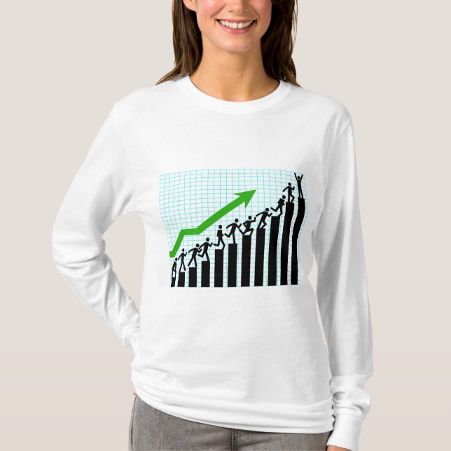 Camiseta Gráfico de Barras de Progresso de Crescimento Suce (Frente)