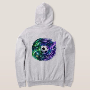Camiseta Gráfico de Bola de Futebol Neon Futurista