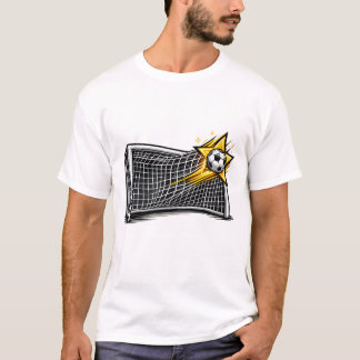 Camiseta Gráfico de Bola de Futebol no Gol | Roupas de Joga