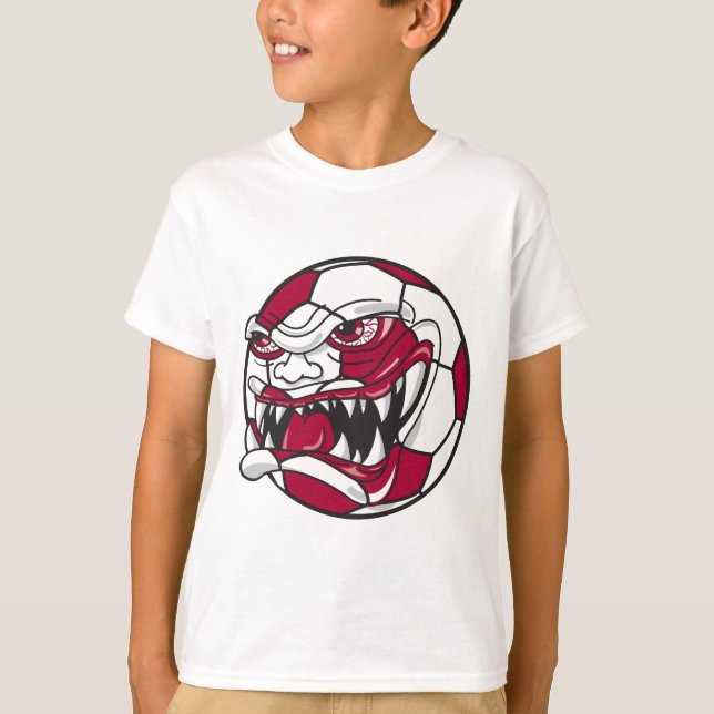 Camiseta gráfico de bola de futebol radical (Frente)
