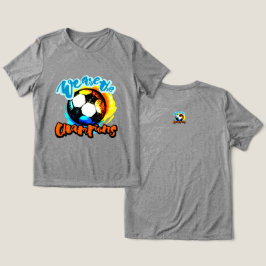Camiseta Gráfico de Bola de Futebol 'Somos os Campeões'