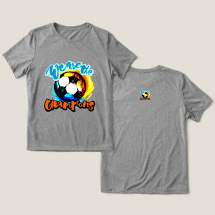 Camiseta Gráfico de Bola de Futebol 'Somos os Campeões'