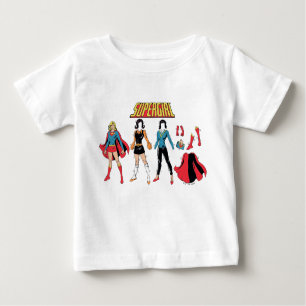 Camiseta Gráfico de Boneca de Papel Supergirl