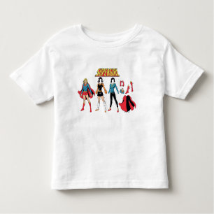 Camiseta Gráfico de Boneca de Papel Supergirl