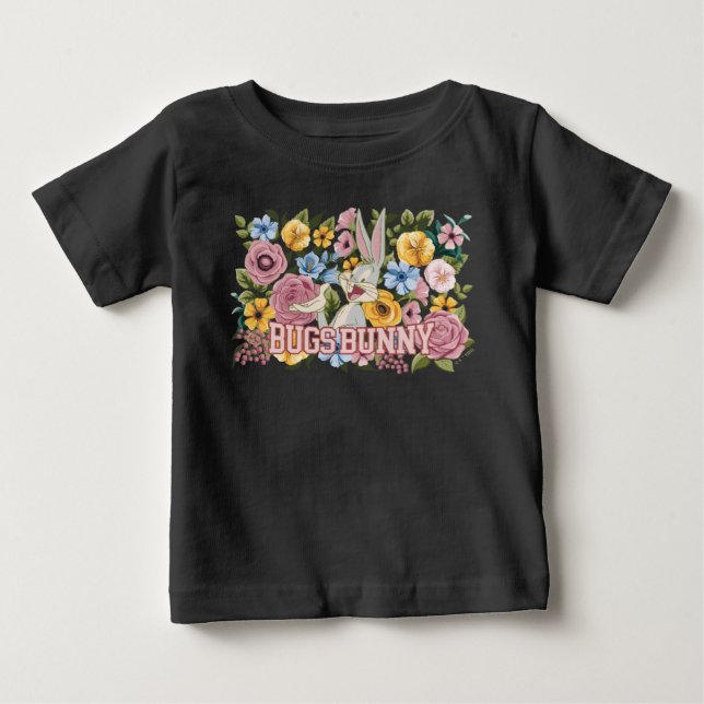 Camiseta Gráfico de bordado floral do BUGS BUNNY™ (Frente)