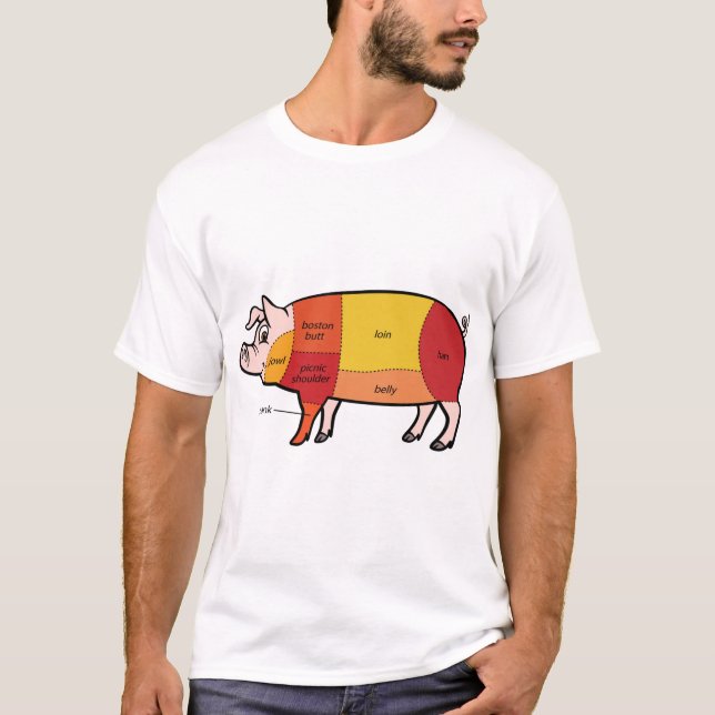 Camiseta Gráfico de Botão de Porco (2) (Frente)