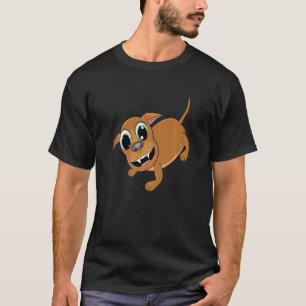 Camiseta Gráfico de Cachorro de Cachorro Bonito e Divertido