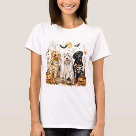 Camiseta Gráfico de cachorro fofo de Halloween