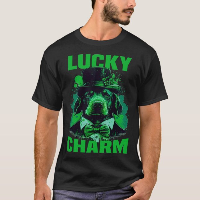 Camiseta Gráfico de Cachorros de Santa Patrick (Frente)