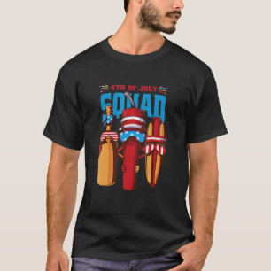 Camiseta Gráfico de Cachorros Quentes Bandeira Americana 4