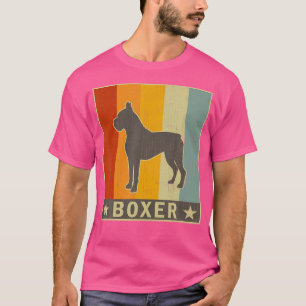 Camiseta Gráfico De Cachorros Retro-Boxer Com Distância Par