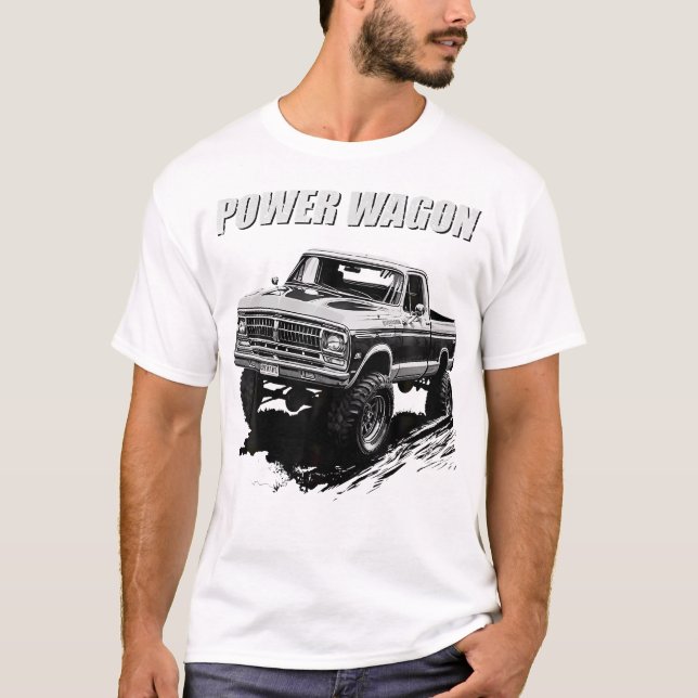 Camiseta Gráfico de Caminhão de Recepção do Power Wagon (Frente)
