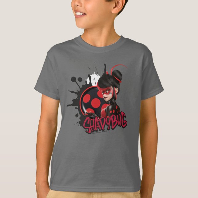 Camiseta Gráfico de Caractere Shadybug Reverso Miraculoso (Frente)