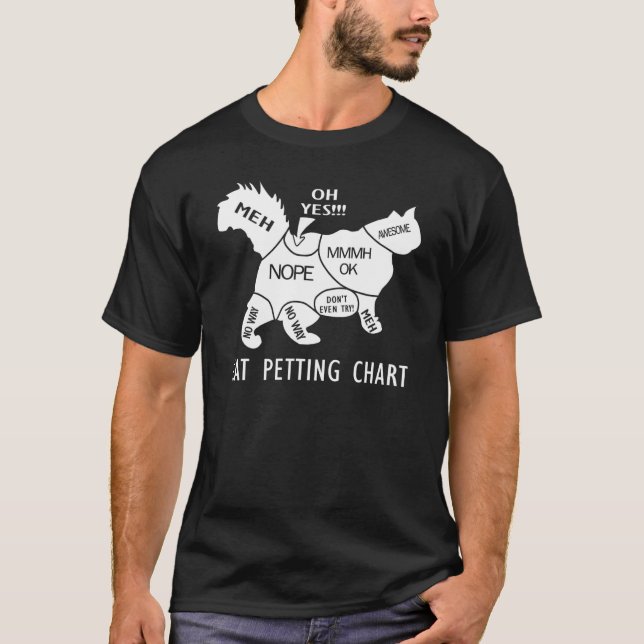 Camiseta Gráfico de Carinho de Gato (Frente)