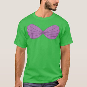 Camiseta Gráfico de Cartoons da Mermaid Purple Seashell Bra