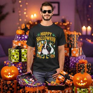 Camiseta Gráfico de Cartoons de Ganso Negro Engraçado Retro