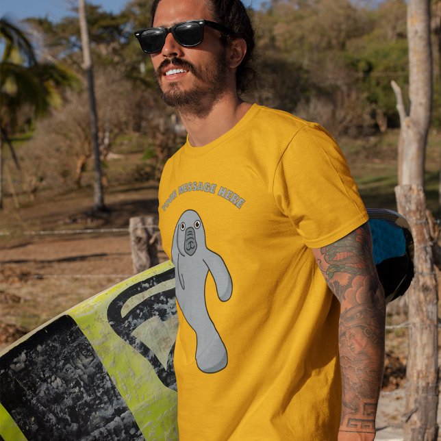 Camiseta Gráfico de Cartoons de Manateio de Mensagens Perso (Criador carregado)