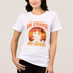 Camiseta Gráfico de Casa Assombrada Estranha e Incomum de H