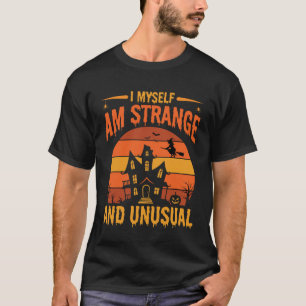 Camiseta Gráfico de Casa Assombrada Estranha e Incomum de H