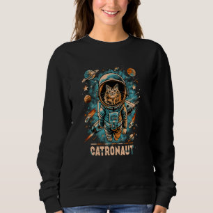 Camiseta Gráfico de Catronaut - Gato de Maine Moon no Astro