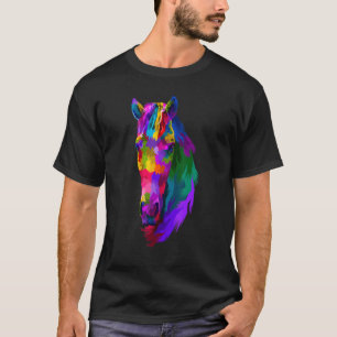 Camiseta Gráfico de Cavalo Colorido 5