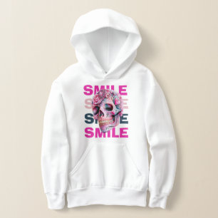 Camiseta Gráfico de Caveira Sorriso