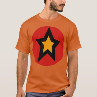 Camiseta Gráfico de Círculo Vermelho Dourado Pequeno