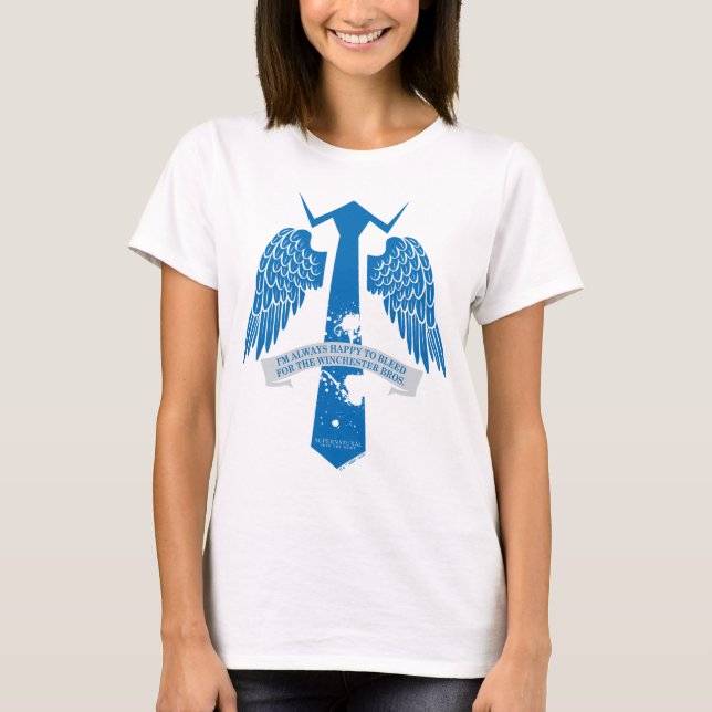 Camiseta Gráfico de Citação de Castiel Sobrenatural (Frente)