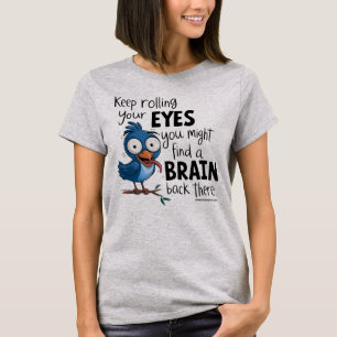 Camiseta Gráfico de Citação Sarcástica de Pássaro Engraçado