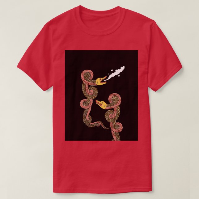 Camiseta Gráfico de cobras Fumantes (Frente do Design)