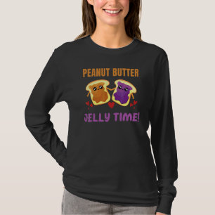 Camiseta Gráfico de Comida da Geleia da Manteiga de Amendoi