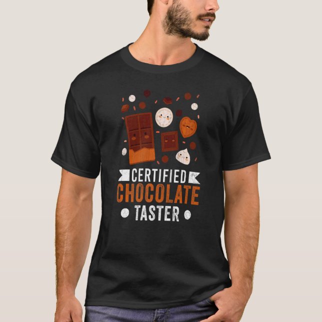 Camiseta Gráfico de Comida de Páscoa de Chocolate Certifica (Frente)