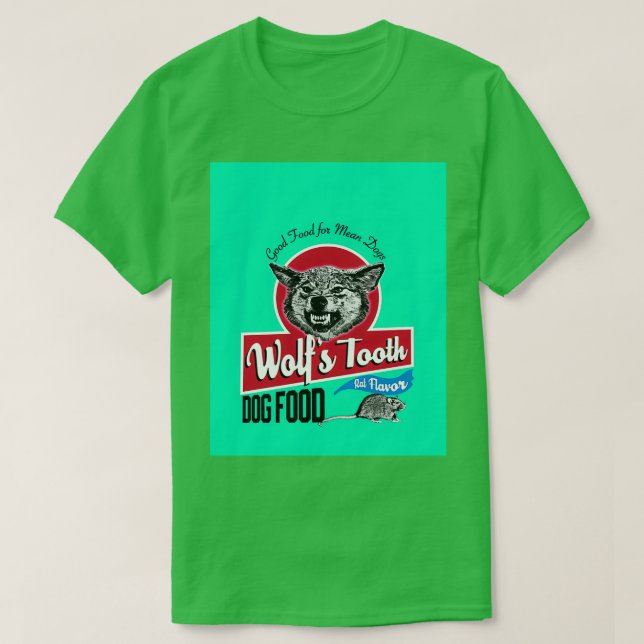 Camiseta Gráfico de Comida dos Cachorros dos Wolfs  (Frente do Design)