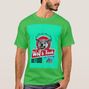 Camiseta Gráfico de Comida dos Cachorros dos Wolfs