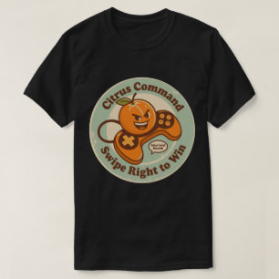 Camiseta Gráfico de Controle de Jogo Laranja Vintage