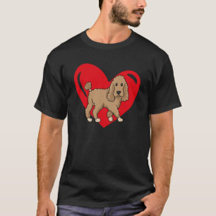 Camiseta Gráfico de Coração de Amor Dia dos Namorados Poodl