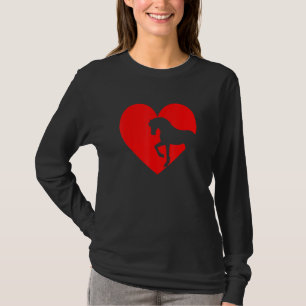 Camiseta Gráfico De Coração De Cavalo Para Aqueles Que Ador