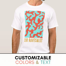 Camiseta Gráfico de Coral Colorido Engraçado Raver